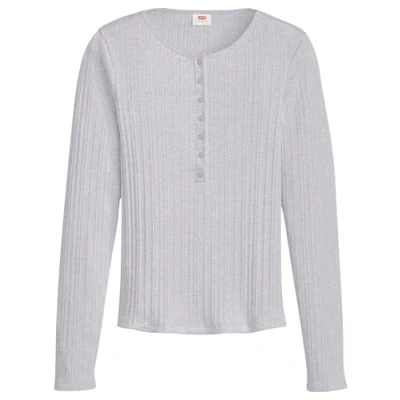 Abbildung von Levi&#039;s DRY Goods Vacationer Langarmshirt, Damen, Größe: Small, Starstruck heather grey