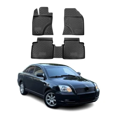 Abbildung von OMAC 7012444 Fußmattensatz Gummi, TPE (thermoplastischer Elastomer) 4 schwarz TOYOTA: Avensis III Station Wagon, Limousine