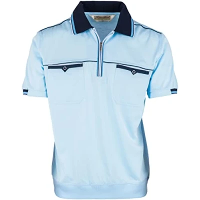 Abbildung von SOUNON Polohemd Poloshirt für Herren Hellblau, Groesse: XXL