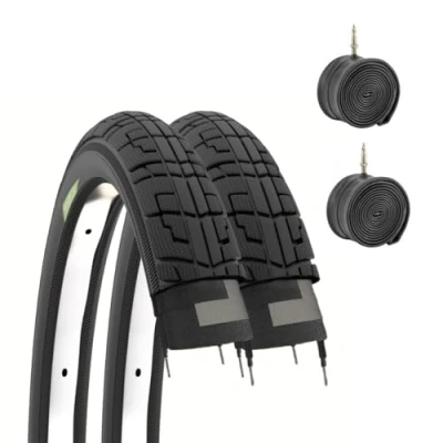 Abbildung von ECOVELO Unisex Erwachsene 2 X 1.75 Reifen 12 1/2 1,75 1/4 (47 203) + Schlauch, Schwarz,