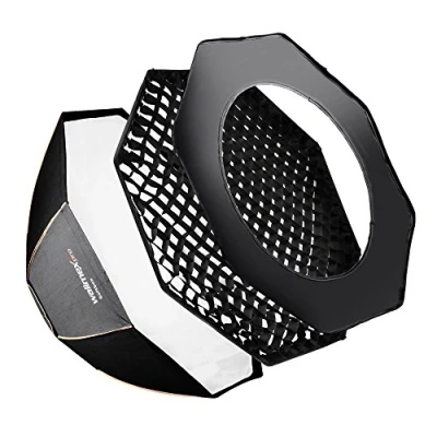 Abbildung von Walimex Pro Octagon Softbox PLUS Orange Line 90 cm Durchmesser für Elinchrom