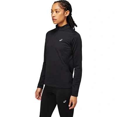 Abbildung von Asics CORE LS 1/2 ZIP Winter TOP Langarmshirt, Damen, Größe: Medium, Performance black