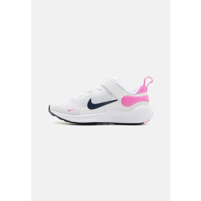 Abbildung von Nike Performance Revolution 7 Unisex Laufschuh Straße für Kinder, Größe: 25, White/midnight navy/playful pink Schuhe