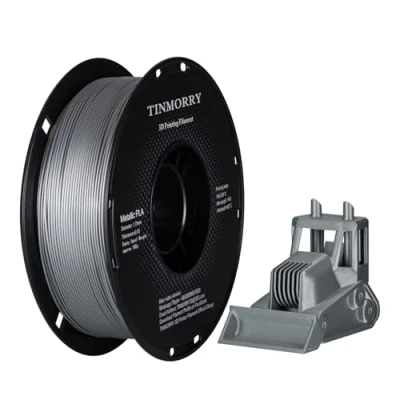 Abbildung von Metallic PLA Filament 1.75mm, TINMORRY 3D Drucker Filament, 1 kg Spool, Silver