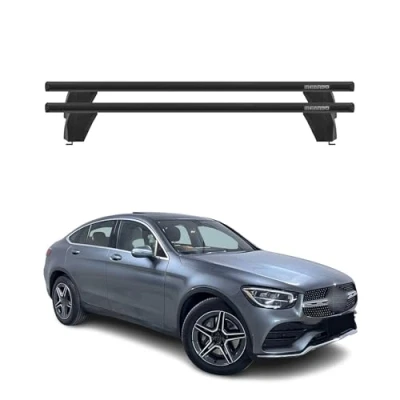 Abbildung von Menabo Dachträger Querträger kompatibel mit Mercedes GLC C253 2020 2024 TÜV Alu Schwarz