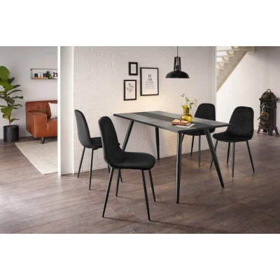 Abbildung von HELA Essgruppe &quot;Janina&quot;, (Set, 5 tlg.), verschiedene Farben/Dekore, Stuhl Samtvelour