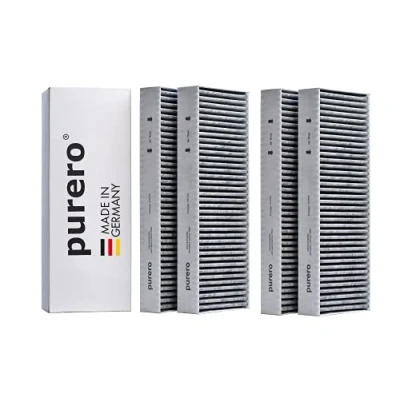 Abbildung von purero® Aktivkohlefilter Set (2x2er Set) geeignet Für Bora BASIC BAKFS optimale Geruchsabscheidung Made in Germany