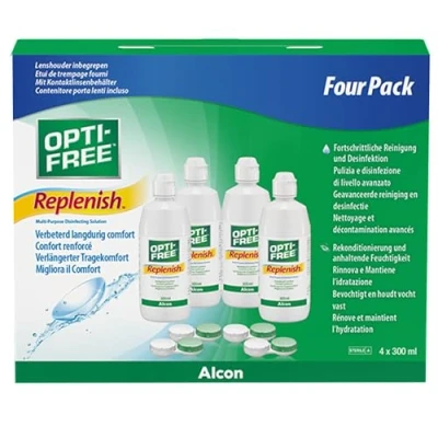 Abbildung von Opti Free Replenish Kontaktlinsen Pflegemittel, Systempack, 4 x 300 ml