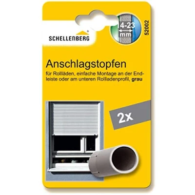 Abbildung von SCHELLENBERG Rollladen Anschlagstopper für Rollläden, Doppelpack, 20 mm Durchmesser, 40 Länge, 2 St., Zubehör Außenrolläden, x mm, grau