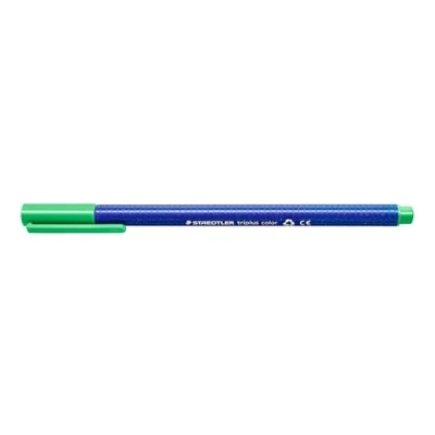 Abbildung von Staedtler 323 550 Fasermaler Triplus Farbe Dreikantschaft im Kartonetui, auswaschbar, circa 1 mm, 10 Stück, Blassgrün