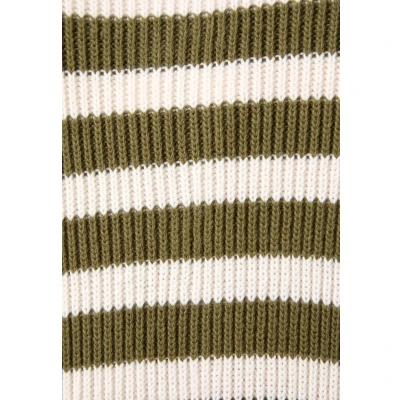 Abbildung von Touché Privé Striped Strickjacke, Damen, Größe: One Size, Khaki