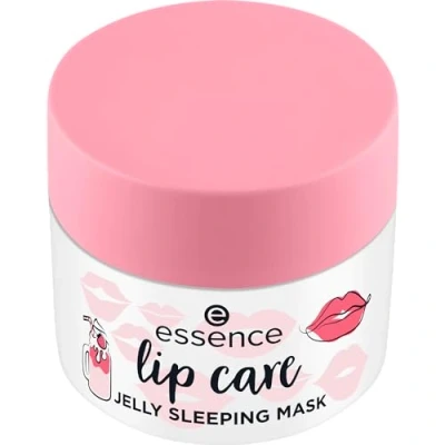 Abbildung von essence lip care JELLY SLEEPING MASK, Lippenmaske, Nr. 02, Rot, feuchtigkeitsspendend, regenerierend, vegan, ohne Konservierungsstoffe, Parabene, Mikroplastikpartikel, 3er Pack (3x8g)