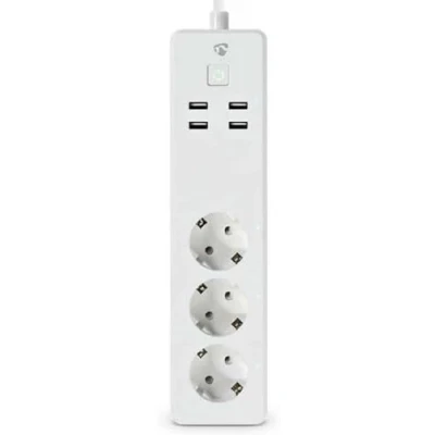 Abbildung von Nedis Smartlife Power Strip Strip, WLAN, 3x Schutzkontakt, 3680 W, 4x USB