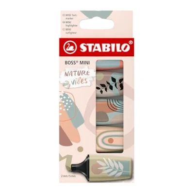 Abbildung von Textmarker STABILO BOSS MINI Naturevibes 5er Pack 5 Farben