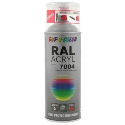 Abbildung von DUPLI COLOR 710247 RAL Lack Spraydose 7004 RUST STOP Eisenglimmer DB 702 alugrau mittel 400 ml
