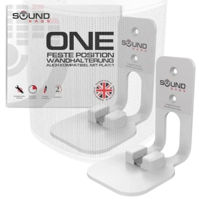 Abbildung von ONE, ONE Gen 2, SL &amp; Play:1 Wandhalterung, Doppelpack, weiß, kompatibel mit Sonos PLAY1 Lautsprecher