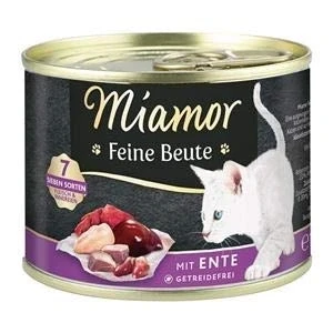 Abbildung von MIAMOR Feine Beute Nassfutter für ausgewachsene Katzen mit 7 Sorten Fleisch und Innereien. Getreidefreies Alleinfutter Taurin in der Dose ohne künstliche Zusätze 12x185g
