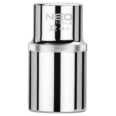 Abbildung von NEO TOOLS 08 085 Steckschlüsseleinsatz 1/2 3124 32 mm Chrom Vanadium Stahl Zwölfkant