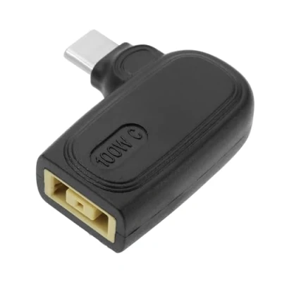 Abbildung von eMagTech USB C auf Slim Tip Adapter 100 W PD Typ Stromladeadapter Quadratische Buchse Stecker Kompatibel mit Lenovo