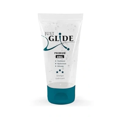 Abbildung von Just Glide Analgleitgel Premium Anal auf Wasser und Silikonbasis, Tube mit 50ml, 1 tlg., pflegendes Gleitgel