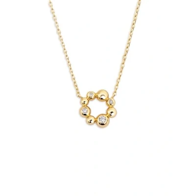 Abbildung von SINGULARU Cava Halskette. Messing mit 18 Kt Vergoldeter Beschichtung und Zirkonia. Schmuck für Damen.
