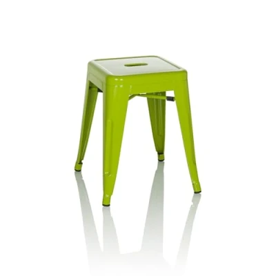 Abbildung von hjh OFFICE Metall Hocker VANTAGGIO Grün Sitzhocker im Industry Design, stapelbar, niedrig, 645072