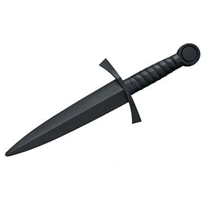Abbildung von Cold Steel 92RDAGZ Robuster Mittelalterlicher Trainingsdolch aus Gummi Schwarz Trainingswaffe Trainingsmesser