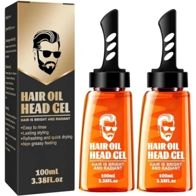 Abbildung von Ein Kamm Formungs Styling Gel Kamm, 2 in 1 Haarwachs mit Haar Werkzeug Schnelles Salon Gel, Starker Halt Creme (2pcs)
