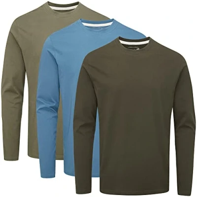 Abbildung von Charles Wilson 3er Pack Langarm T Shirt Mit Rundhalsausschnitt (3XL, Horizon (0822))