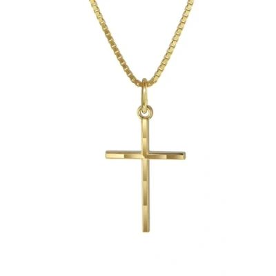 Abbildung von trendor 08492 Kreuz Anhänger Gold 333 mit goldplattierter Kette