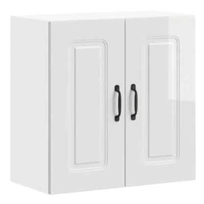 Abbildung von vidaXL Küchen Hängeschrank Kalmar Hochglanz Weiß Holzwerkstoff, Wandschrank Küche, Wandschrank, Oberschrank, Küchenschrank,