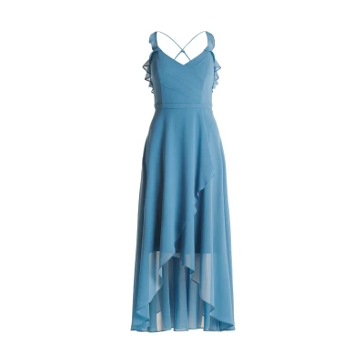 Abbildung von Vera Mont MIT Volant Ballkleid, Damen, Größe: 40, Shiny bluestone