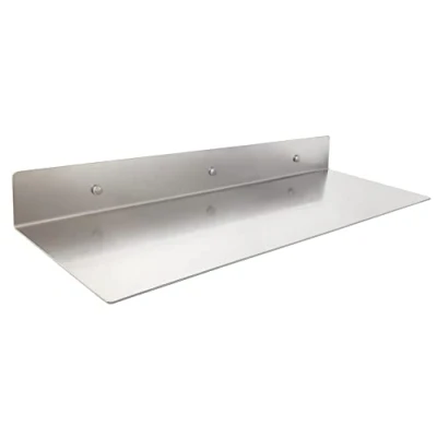 Abbildung von EADOT Wandregal aus gebürstetem Nickel Edelstahl, schwebende Regale, Wandmontage, Metall, (61x20.3 cm), schwebendes Regal, modernes Bauernhaus Regal