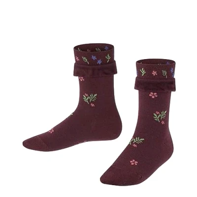 Abbildung von Falke Country Flower Everyday Casual Socken für Kinder, Größe: 40.5, Weinrot