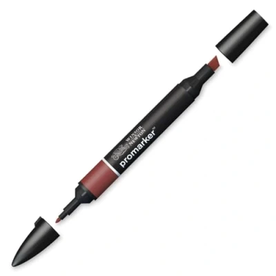 Abbildung von Winsor &amp; Newton 0203631 ProMarker Professioneller Layoutmarker 2 Spitzen, fein breit für Zeichnungen, Design Layouts Gebranntes Mahagoni