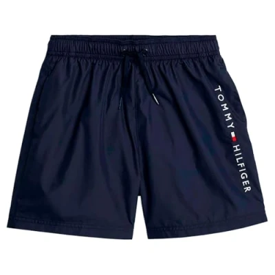Abbildung von Tommy Hilfiger Medium Drawstring Badeshorts für Kinder, Größe: 128 140, Desert sky