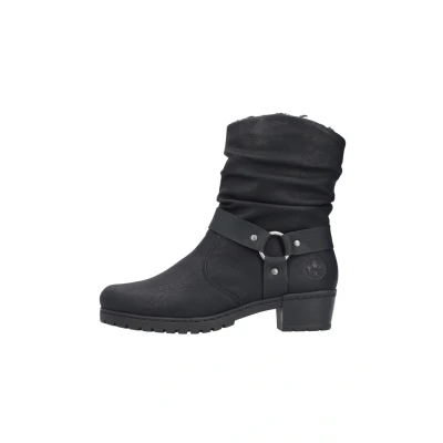 Abbildung von Rieker Damen Klassische Stiefeletten Y1760, Frauen Stiefeletten,uebergangsschuhe,uebergangsstiefel,Winterstiefeletten,warm,schwarz (00),38 EU / 5 UK