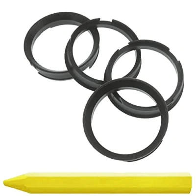 Abbildung von 4X Zentrierringe 72,6 x 63,4 mm Dunkelbraun Felgen Ringe + 1x Reifen Kreide Fett Stift