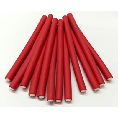 Abbildung von Papilotten Flex Wickler Set 12 oder 36 Stck. mm rot/pink (von deutschem Friseurbedarf Fachhändler!) (12 ohne Tasche)