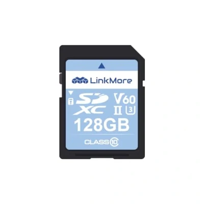 Abbildung von LinkMore SD Karte 128GB, XV26 SDXC Speicherkarte, UHS II Karte, U3, V60, Speicherkarte Kamera für 8K, 4K Video, Bis zu 250MB/s Lese und 100MB/s Schreibgeschwindigkeit