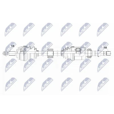Abbildung von NTY NPW RE 144 Antriebswelle Vorderachse rechts 953, 325 mit Lager DACIA: Duster SUV