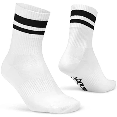 Abbildung von GripGrab Original Stripes Crew Style 70er Retro Sommer Fahrradsocken Gestreifte Radsport Socken Coole Fahrrad Strümpfe