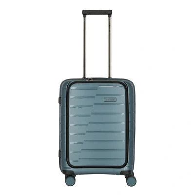 Abbildung von Travelite Air Base Handgepäckkoffer 4w Trolley S Vortasche Eisblau Koffer mit 4 Rollen Handgepäck 55x40x20 TSA Zahlenschloss leicht