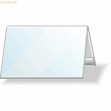 Abbildung von DURABLE Hinweisschild 25 Tischnamensschilder Dachaufsteller 5,2/10,4 x 10cm, Beidseitig beschreibbar und lesbar
