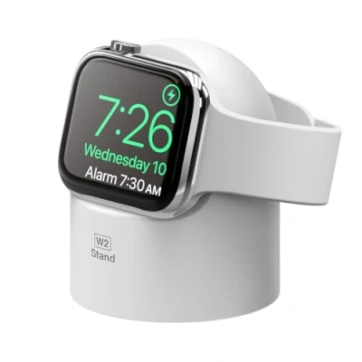 Abbildung von elago W2 Ladestation Ständer Kompatibel mit Apple Watch Serie 9, 8, SE2, 7, 6, SE, 5, 4, 3, 2, 1 Ultra 2 &amp; [Ladegerät Nicht enthalten] (Weiß)