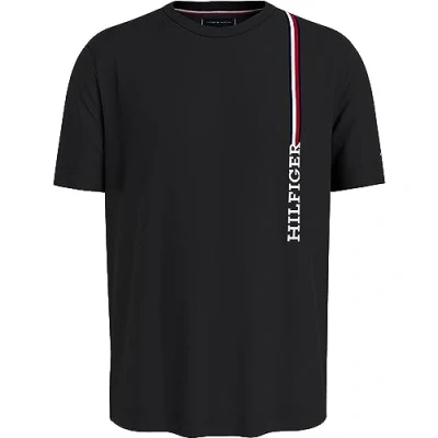 Abbildung von Tommy Hilfiger Monotype Vertical Stripe Tshirt print, Herren, Größe: XS, Black