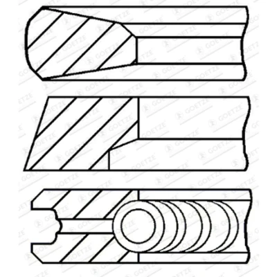 Abbildung von GOETZE ENGINE 08 445200 00 Kolbenringsatz 130 SCANIA: P,G,R,T series