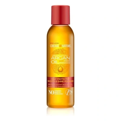Abbildung von Creme of Nature Arganöl Heat Protector beruhigende Haarpflege mit aus Marokko Hitzeschutz für lockiges oder krauses Haar ohne Ausspülen Flasche 118 ml