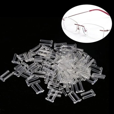 Abbildung von Randlose Rahmenhülsen, 3 Arten 100Pcs Neue Kunststoff Kompressionshülsen Werkzeuge(1,4 Compression Sleeve Rimless Glasses Different Sizes For Brillen Zubehör * 0,8 0,7)