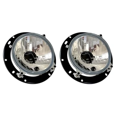 Abbildung von MelTruck 2x Rund H4 Scheinwerfer Positionslicht Abblendlicht Fernlicht Traktor Deutz DX E20 mit Glühbirnen 24V